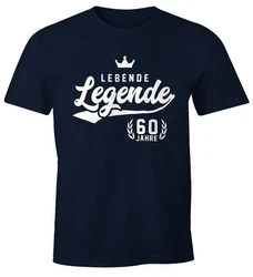 MoonWorks Print-Shirt Herren T-Shirt Lebende Legende Athletic Krone mit Print Lila/Dunkelblau/Gelb/Hellblau