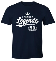 MoonWorks Print-Shirt Herren T-Shirt Lebende Legende Athletic Krone mit Print Lila/Dunkelblau/Gelb/Hellblau/Blau