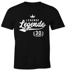MoonWorks Print-Shirt Herren T-Shirt Lebende Legende Athletic Krone mit Print Gelb/Schwarz/Lila MoonWorks Print-Shirt Herren T-Shirt Lebende Legende Athletic Krone mit Print Gelb/Schwarz/Lila