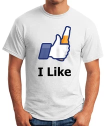 MoonWorks Herren Print-Shirt I like beer 