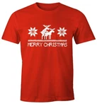 MoonWorks Print-Shirt Weihnachten Merry Christmas Fun-Shirt 