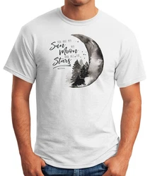 MoonWorks Print-Shirt Herren T-Shirt You are my sun, my moon and all the stars Schwarz/Silber/Grün/Braun