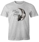 MoonWorks Print-Shirt Herren T-Shirt You are my sun, my moon and all the stars Schwarz/Silber/Grau