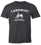 MoonWorks Print-Shirt Landwirt Nur Ein Held Fährt Aufs Feld (T-Shirt) Gelb/Beige/Rot/Dunkelgrün/Dunkelgrau/Grün/Braun