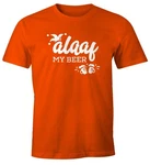 MoonWorks Herren T-Shirt Alaaf My Beer Orange