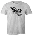 MoonWorks Herren T-Shirt Alaaf My Beer Lila/Grau/Dunkelrot/Schwarz/Dunkelgrau