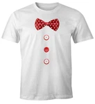 MoonWorks Print-Shirt Herren T-Shirt Clown Fasching Fastnacht Karneval  Rot/Lila/Weiß