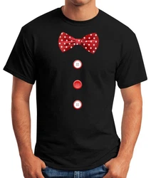 MoonWorks Print-Shirt Herren T-Shirt Clown Fasching Fastnacht Karneval  Schwarz/Rot/Lila/Dunkelrot