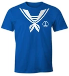 MoonWorks Print-Shirt Herren T-Shirt Matrose Sailor Fasching Karneval 