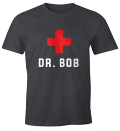 Print-Shirt Herren T-Shirt Dr Bob Dschungel Arzt Notarzt Fun-Shirt mit Print