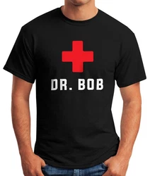 MoonWorks Print-Shirt Herren T-Shirt Dr Bob Dschungel Arzt Notarzt Braun/Schwarz/Beige/Dunkelrot