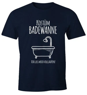 MoonWorks Print-Shirt Herren T-Shirt Fasching Kostüm Ich lass mich volllaufen Verkleidung Faschings-Shirt Dunkelblau/Beige/Weiß/Braun MoonWorks Print-Shirt Herren T-Shirt Fasching Kostüm Ich lass mich volllaufen Verkleidung Faschings-Shirt Dunkelblau/Beige/Weiß/Braun