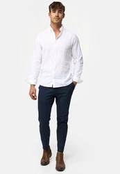 Indicode Langarmhemd Brayden Weiß/Creme