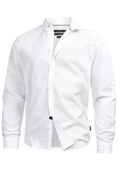 Indicode Langarmhemd Brayden Weiß/Creme