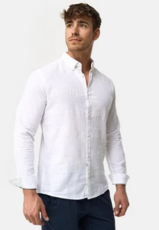 Indicode Langarmhemd Brayden Weiß/Creme