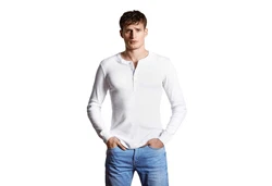 SCHIESSER REVIVAL T-Shirt Herren Shirt Karl Heinz Weiß/Grau/Dunkelblau/Creme