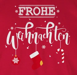 Shirtracer Rundhalsshirt Frohe Weihnachten Weihachten Kleidung Rot/Rosa