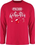 Shirtracer Rundhalsshirt Frohe Weihnachten Weihachten Kleidung Rot/Rosa