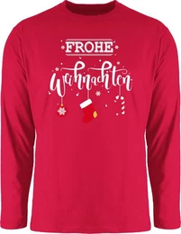 Rundhalsshirt Frohe Weihnachten I Weihnachtsmotiv Weihachten Kleidung
