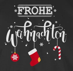 Shirtracer Rundhalsshirt Frohe Weihnachten Weihachten Kleidung Grau/Gelb/Braun/Beige/Dunkelgrau