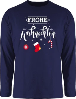 Shirtracer Rundhalsshirt Frohe Weihnachten Weihachten Kleidung