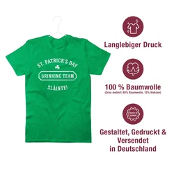 Shirtracer T-Shirt St. Patrick's Day Drinking Team Slinte Blau/Grün