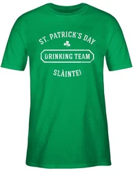 Shirtracer T-Shirt St. Patrick's Day Drinking Team Slinte Blau/Grün