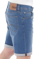 MUSTANG Jeansshorts Herren Chicago Real X Regular Fit Blau/Hellblau