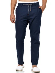 Indicode Veneto Herren Stoffhose Navy