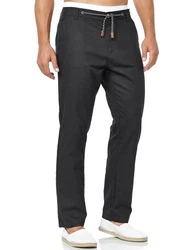 Indicode Veneto Herren Stoffhose Schwarz