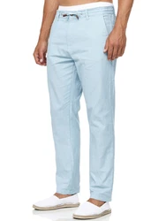 Indicode Veneto Herren Stoffhose Hellblau