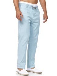 Indicode Veneto Herren Stoffhose Hellblau