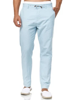 Indicode Veneto Herren Stoffhose Hellblau