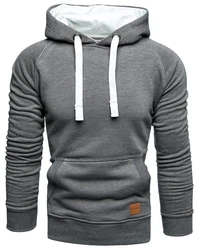 Amaci&Sons Herren Basic Kontrast Kapuzenpullover Sweatjacke Pullover Hoodie Sweatshirt (1-04027) Dunkelgrau/Grau/Hellgrau