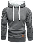Amaci&Sons Herren Basic Kontrast Kapuzenpullover Sweatjacke Pullover Hoodie Sweatshirt (1-04027) Dunkelgrau/Grau/Hellgrau