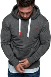Amaci&Sons Herren Basic Logo Kapuzenpullover Sweatjacke Pullover Hoodie Sweatshirt (1-04028) Dunkelgrau/Grau/Hellgrau