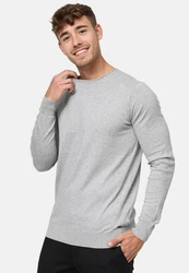 Indicode Herren Gamal Strickpullover O-Neck Pulli 