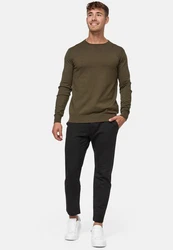 Indicode Herren Gamal Strickpullover O-Neck Pulli 
