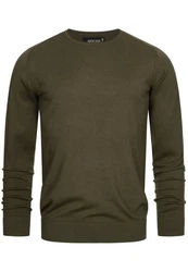 Indicode Herren Gamal Strickpullover O-Neck Pulli 
