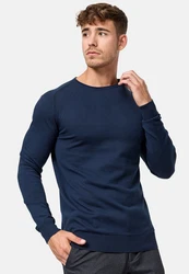 Indicode Herren Gamal Strickpullover O-Neck Pulli 