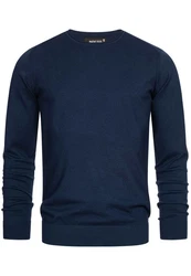 Indicode Herren Gamal Strickpullover O-Neck Pulli 