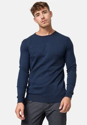 Indicode Herren Gamal Strickpullover O-Neck Pulli 