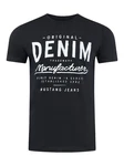 MUSTANG T-Shirt Herren Printshirt Basic Regular Tee Shirt Schwarz/Weiß/Blau/Grau/Black (1004544-4142)