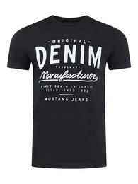 T-Shirt Herren Printshirt Basic Print Regular Tee (1-tlg) Kurzarm Tee Shirt mit Rundhalsausschnitt aus 100% Baumwolle