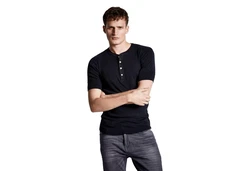 SCHIESSER REVIVAL T-Shirt Herren Shirt 1/2 Arm Kurzarm Unterhemd Dunkelblau/Blau