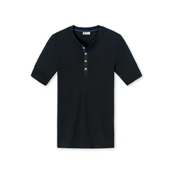 SCHIESSER REVIVAL T-Shirt Herren Shirt 1/2 Arm Kurzarm Unterhemd Dunkelblau/Blau