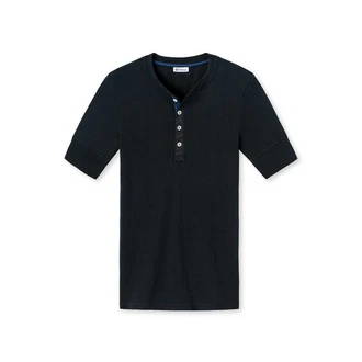 SCHIESSER REVIVAL T-Shirt Herren Shirt 1/2 Arm Kurzarm Unterhemd Dunkelblau/Blau