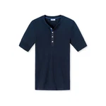 SCHIESSER REVIVAL T-Shirt Herren Shirt 1/2 Arm Kurzarm Unterhemd Dunkelblau/Blau
