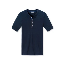 SCHIESSER REVIVAL T-Shirt Herren Shirt 1/2 Arm Kurzarm Unterhemd Dunkelblau/Blau
