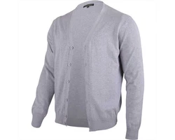 hemmy Fashion Cardigan Jacke Pullover Herren Grau/Hellgrau